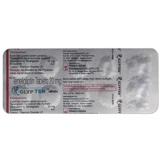 glypten 20mg tablet 10's